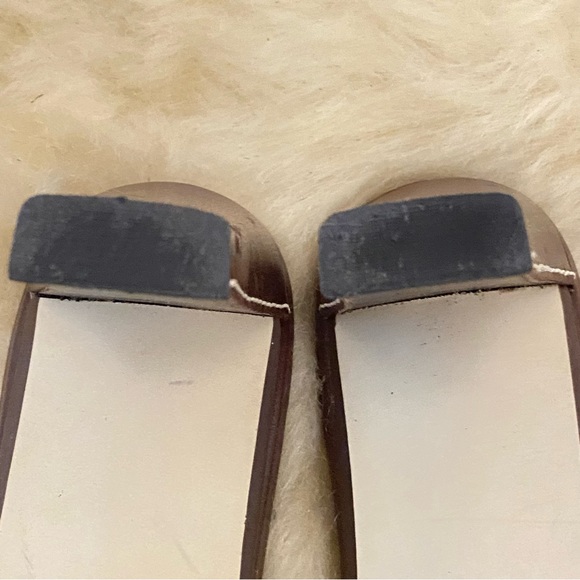 Unisa Brown Leather Heeled Slide Sandals size 6 1/2 B - Picture 8 of 11